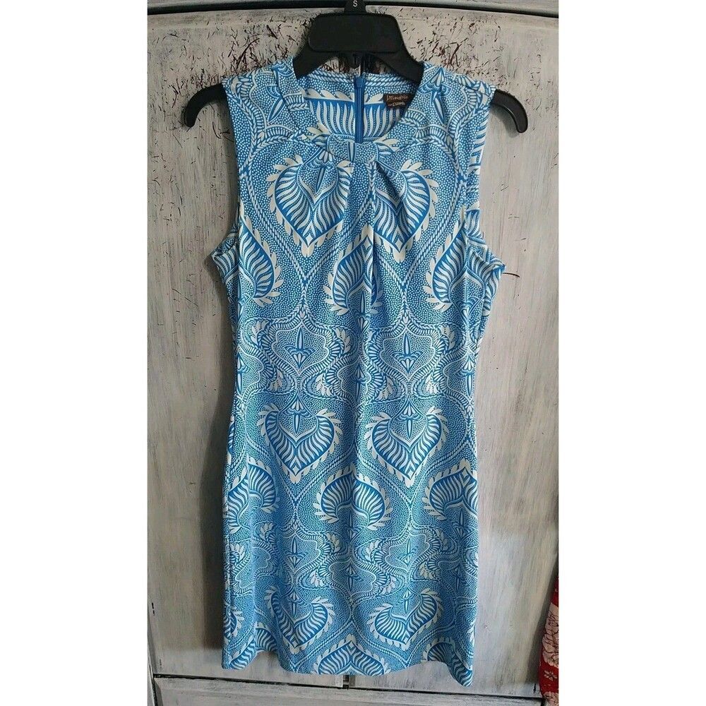 J. McLaughlin Sleeveless Floral Knee Length Dress Sm Boho Beachy Cottage Core
